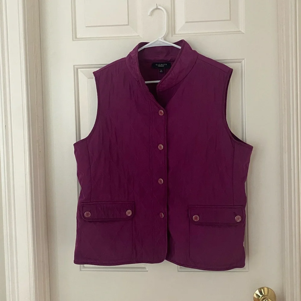 Talbots Purple Quilted Vest